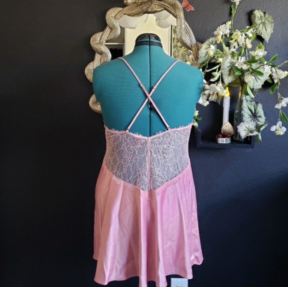 Victoria's Secret pink lace slip dress - Picture 2 of 2